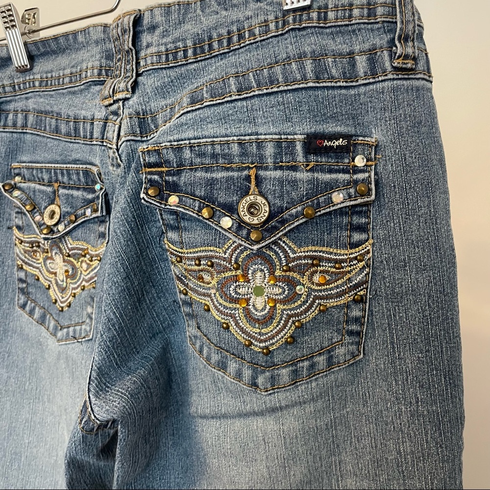 Vintage Y2K Flare Jeans with Jeweled Back Pockets